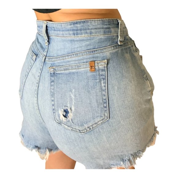 Joe’s Jeans Womens Cut-off Denim Shorts Light Blue Mid-Rise W33xL5 Distressed - Picture 2 of 12